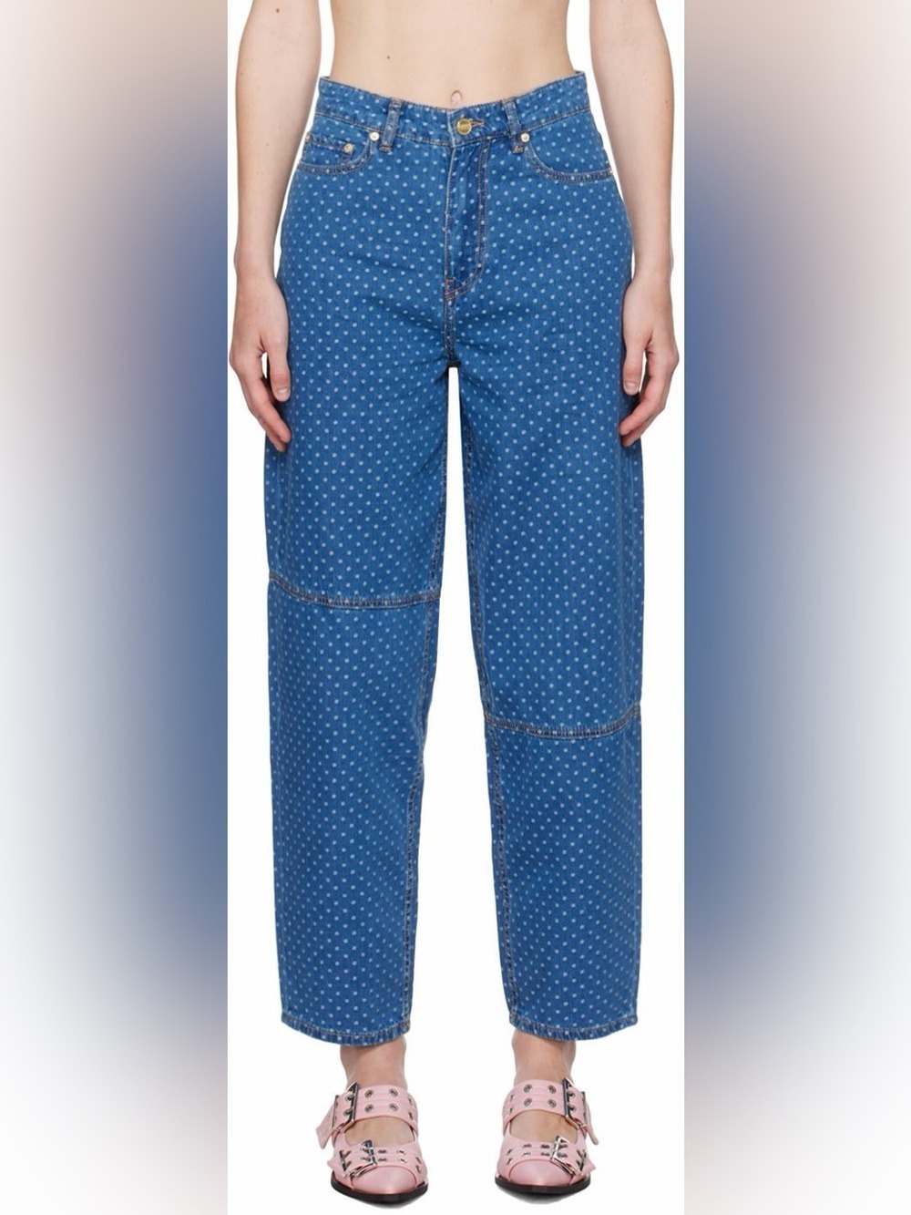 GANNI STARY BARREL JEANS SIZE 24